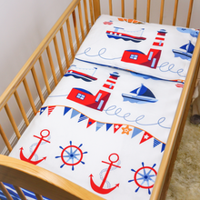 Load image into Gallery viewer, 2 Pcs Kids Duvet Cover Pillowcase Bedding Set For Crib Pram Cot Bed 100% Cotton - babycomfort.co.uk