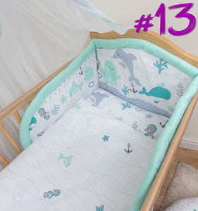 3 Pcs Piece Nursery Baby Bedding / Duvet Set Padded Safety Cot Bed Bumper - babycomfort.co.uk