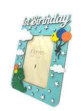 Load image into Gallery viewer, Hand Made Baby Wooden Photo Frame for Tabletop or Wall Decorative Gift - 1st Birthday - babycomfort.co.uk