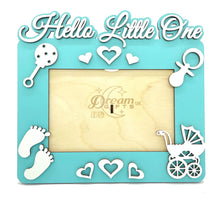 Load image into Gallery viewer, Hello Little One Baby Wooden Photo Frame Handmade Gift for Tabletop or Wall - babycomfort.co.uk