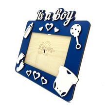 Load image into Gallery viewer, It&#39;s A Boy Baby Wooden Photo Frame Handmade for Tabletop or Wall Decorative Gift - babycomfort.co.uk