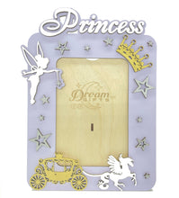 Load image into Gallery viewer, Princess Baby Wooden Photo Frame Handmade for Tabletop Wall Decorative Gift - babycomfort.co.uk