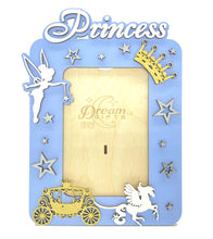 Load image into Gallery viewer, Princess Baby Wooden Photo Frame Handmade for Tabletop Wall Decorative Gift - babycomfort.co.uk