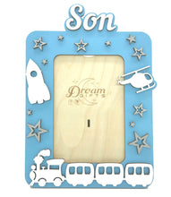 Load image into Gallery viewer, Son Baby Wooden Photo Frame Handmade for Tabletop Wall Decorative Gift Idea - babycomfort.co.uk