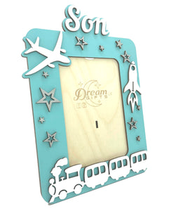 Son Wooden Photo Frame Handmade for Tabletop Wall Decorative Baby Gift Idea - babycomfort.co.uk