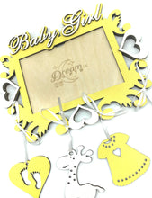 Load image into Gallery viewer, Baby Girl Photo Frame Handmade Tabletop Wall Decorative Style Gift Idea - babycomfort.co.uk