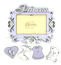 Load image into Gallery viewer, Princess Photo Frame Handmade Tabletop Wall Decorative Style Baby Girl Gift Idea - babycomfort.co.uk