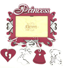 Load image into Gallery viewer, Princess Photo Frame Handmade Tabletop Wall Decorative Style Baby Girl Gift Idea - babycomfort.co.uk