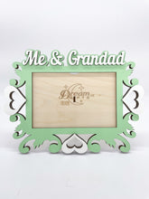 Load image into Gallery viewer, Me &amp; Grandad Photo Frame Handmade Tabletop Wall Decorative Style Baby Gift Idea