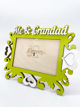 Load image into Gallery viewer, Me &amp; Grandad Photo Frame Handmade Tabletop Wall Decorative Style Baby Gift Idea