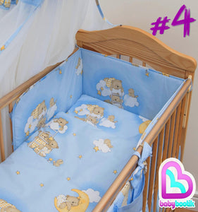 5 Piece Baby Nursery Cot Bedding Set Duvet Bumper Pillow - babycomfort.co.uk
