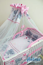 Load image into Gallery viewer, 7 Piece Baby Bedding Set / Pillowcase / Duvet / Quilt Cover / Bumper / Canopy - babycomfort.co.uk