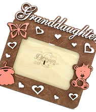 Load image into Gallery viewer, Granddaughter Wooden Photo Frame Handmade for Tabletop Wall Decorative Gift Idea - babycomfort.co.uk