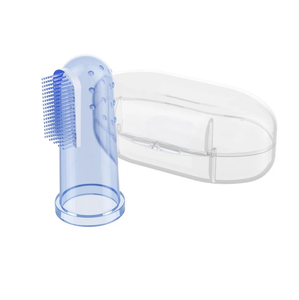 Newborn Toothbrush & Gum Massager/Silicone Finger Brush with Case - babycomfort.co.uk