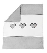 Load image into Gallery viewer, EMBROIDERED QUILT / DUVET FILLING FITS CRIB / PRAM  - LOVE HEART - babycomfort.co.uk