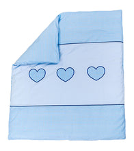Load image into Gallery viewer, EMBROIDERED QUILT / DUVET FILLING FITS CRIB / PRAM  - LOVE HEART - babycomfort.co.uk