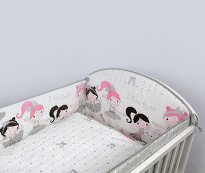3 Pcs Baby Cot Bedding Set With Large All Round Safety Bumper - babycomfort.co.uk