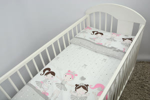 2 piece Quilt & Pillow Filling Set Fits Crib Pram Cot Baby Nursery Bedding - babycomfort.co.uk