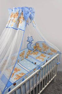 8 Piece Baby Bedding Set with All-Round Bumper to Fit 140 x 70 cm Cot Bed - Mika - babycomfort.co.uk