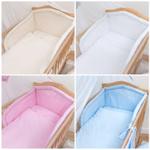Load image into Gallery viewer, 3 Piece Baby Bedding Set with Thick Bumper to fit 140x70 cm Cot Bed - Plain - babycomfort.co.uk