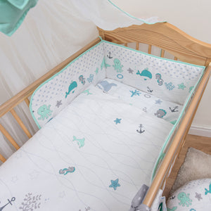 3 Pcs Nursery Baby Bedding Set Duvet Cover Pillowcase Cot Bumper Regular Printed - babycomfort.co.uk
