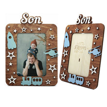 Load image into Gallery viewer, Son Baby Wooden Photo Frame Handmade for Tabletop or Wall Decorative Gift Idea - babycomfort.co.uk