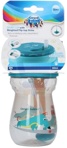 Baby Non-Spill Drinking Sip Cup with Folding Straw 350ml - babycomfort.co.uk