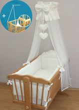 Load image into Gallery viewer, CROWN DRAPE / CANOPY NETTING FITS CRIB / CRADLE / MOSES BASKET CHECK PATTERN - babycomfort.co.uk